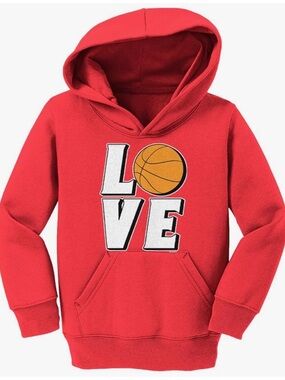 Haase Unlimited Boys Red Basketball 'LOVE' Hooded Sweatshirt